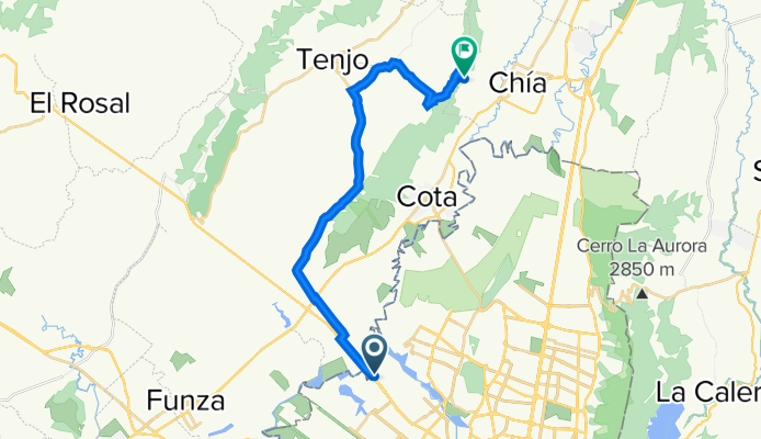 Carrera 120, Bogotá a Tenjo - Chia, Tenjo