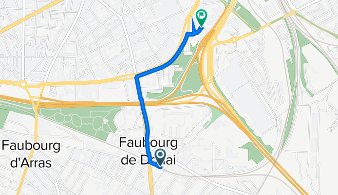 De Porte de Douai, Lille à Boulevard de Belfort, Lille