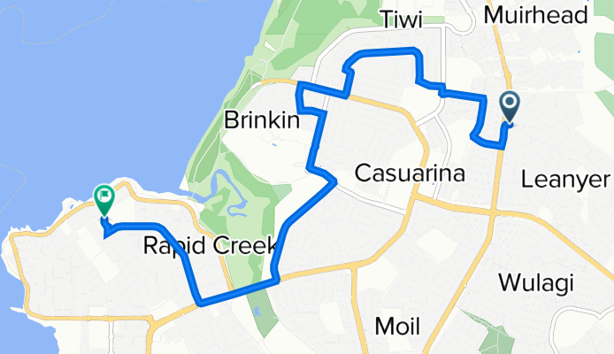 4 V R D Dr, Leanyer to 90 Aralia St, Rapid Creek