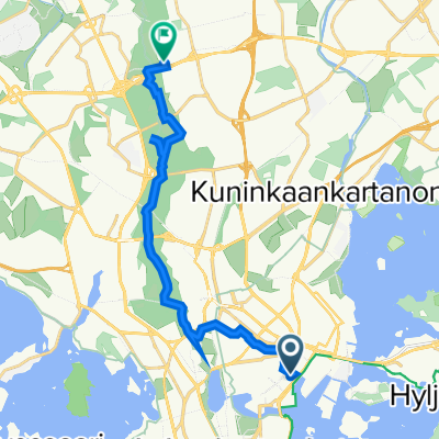 Kaikukatu 4b, Helsinki to Niittyluhdantie 6, Helsinki