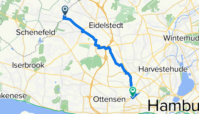 Sumpfweg 19A, Hamburg nach Hospitalstraße 111, Hamburg