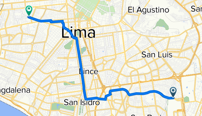 Avenida San Borja Norte,  a Casapalca, Lima