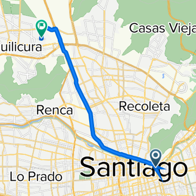 De Avenida Vicuña Mackenna 3, Providencia a VII de Línea 160, Quilicura