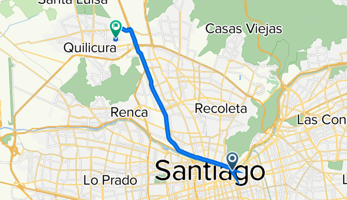 De Avenida Vicuña Mackenna 3, Providencia a VII de LĂnea 160, Quilicura