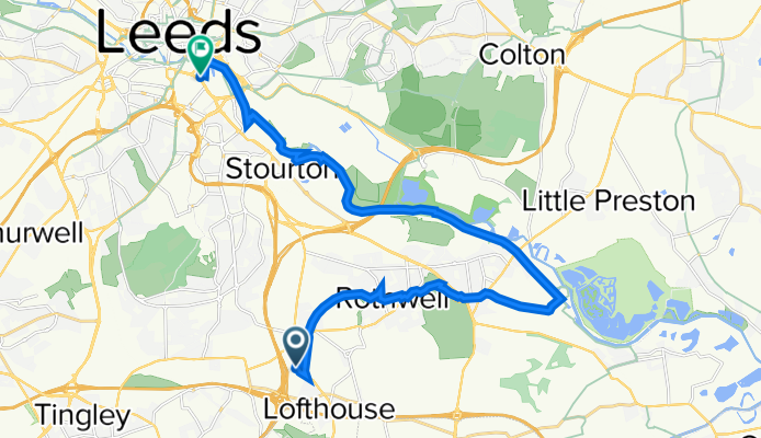 6–48 Milner Lane, Robin Hood, Wakefield to Leeds College Of Building, Cudbear St, Leeds