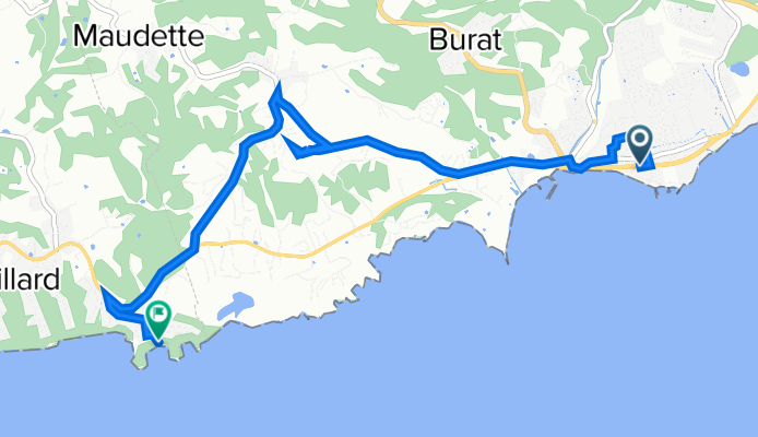 Route von Avenue Hegesippe Ibene 30, Sainte-Anne