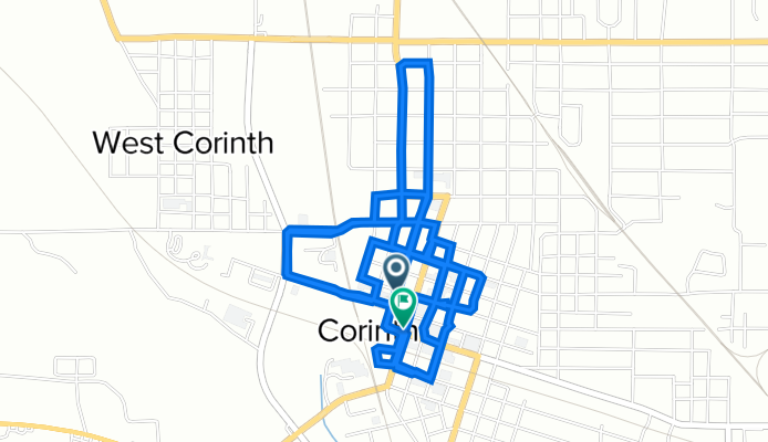 508 Jackson St, Corinth to 401 N Fillmore St, Corinth