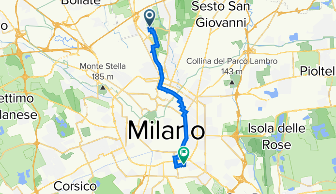 Via Luigi Angeloni 43, Milano a Largo Isarco 2, Milano