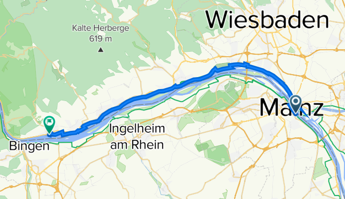 Mai-Kob: Tag 4 Mainz-Rüdesheim, 30 km
