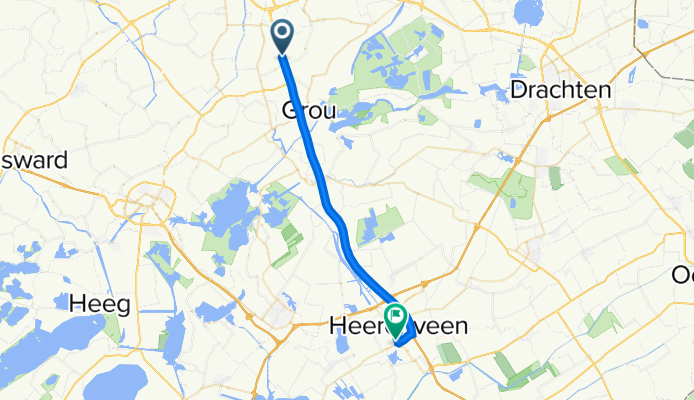 Mandelân 1, Wirdum to Roerdomplaan 381, Heerenveen
