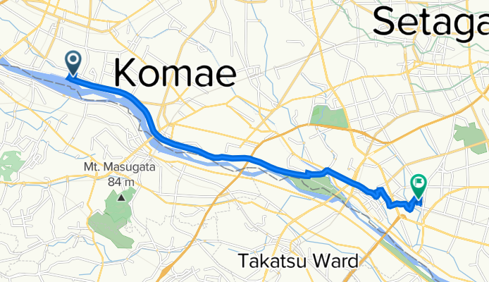 45, Somechi 2-Chōme, Chofu to 6-24, Nakamachi 2-Chōme, Setagaya