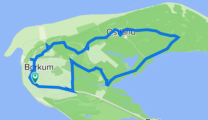 Deichstraße 3, Borkum über Seedeich nach Deichstraße 3, Borkum