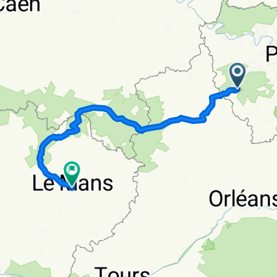 Rambouillet-Chartres-Condé sur Huisme -foret du serdeigle-Le Mans