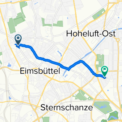 Langenfelder Damm 37, Hamburg to Rutschbahn 18, Hamburg