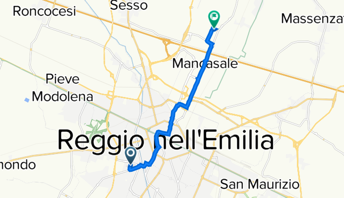 Da Via Lionello Spada 5, Reggio Emilia a Via Raffaello 13, Reggio Emilia