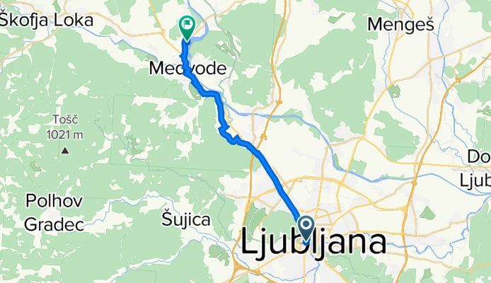 Trg republike 1, Ljubljana to Medvode, Medvode