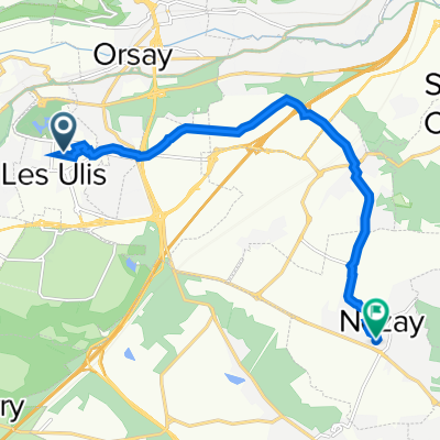 14 Rue de la Brie, Les Ulis to 5 Rue Marcel Carné, Nozay