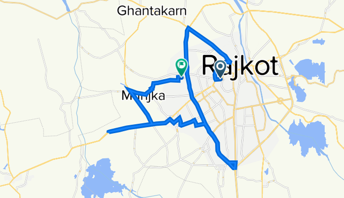 Race Course Road Chowk, Rajkot to Raiya Road, Rajkot