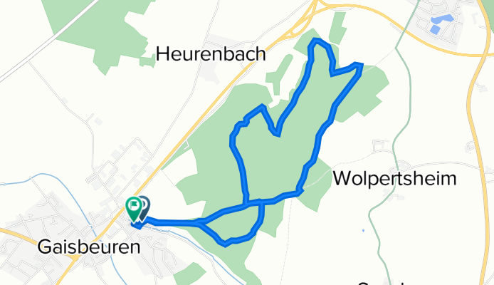 Schorrenweg 23, Bad Waldsee nach Am Zettelbach 12, Bad Waldsee