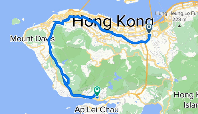 Canal Road East, Causeway Bay to 2 Nam Ning Street, Aberdeen