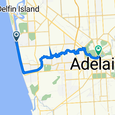 Henley Beach to Adelaide along Torrens River