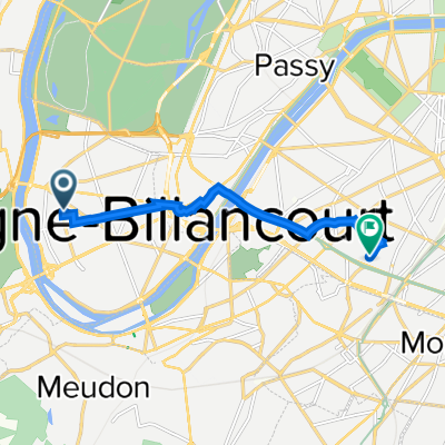 60 Rue de Silly, Boulogne-Billancourt à Place Romain Gary, Paris