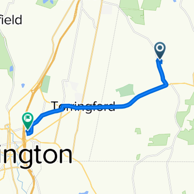 130 Winchester Rd, New Hartford to 75 Oliver St, Torrington