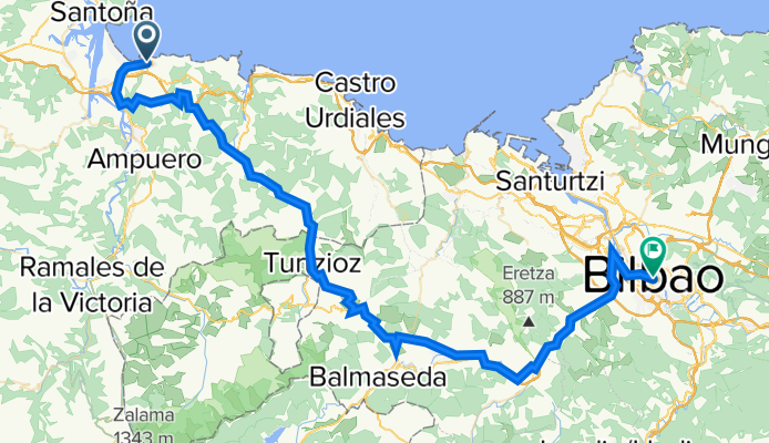 Calle Menéndez Pelayo, 5, Laredo to Plaza Federico Moyua, Bilbao