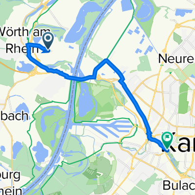 Automobilwerk Wörth, Wörth am Rhein nach Wilhelm-Baur-Straße 3, Karlsruhe