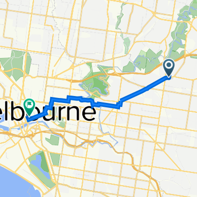 1–5 Hatfield St, Balwyn North to 360 Collins St, Melbourne