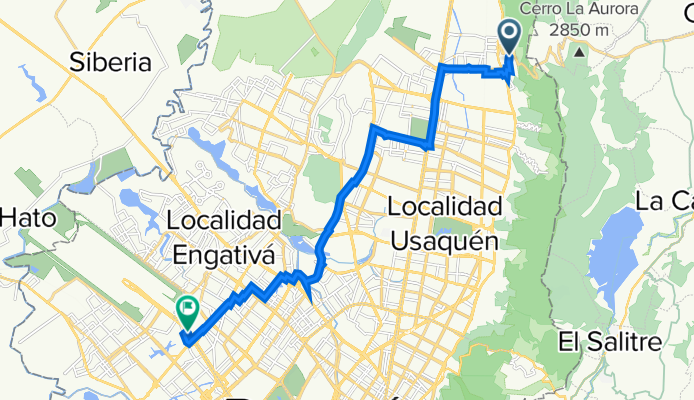 De Carrera 4 187a-12, Bogotá a Portal Eldorado, Bogotá