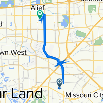 13645 N Promenade Blvd, Stafford to 12115 Sharpview Dr, Houston