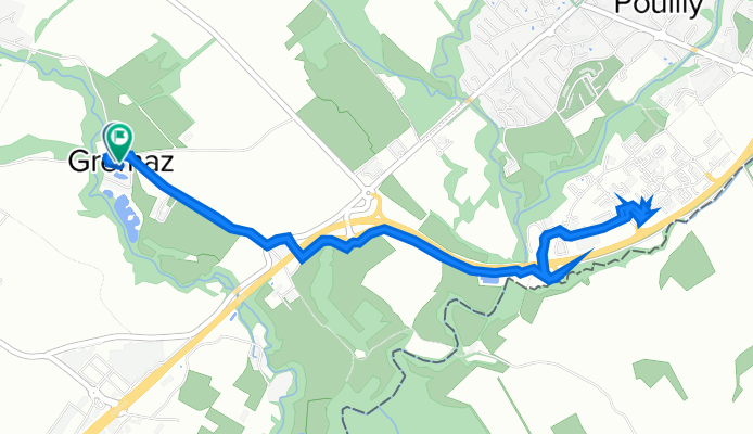 1012 Chemin du Pont de Gremaz, Thoiry to 132 Rue de la Pisciculture, Thoiry