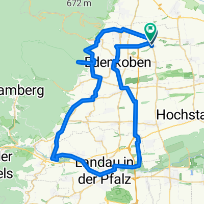 Edenkoben-Edesheim-Knöringen-Landau-Siebeldingen-Hainfeld-Siegfriedschmiede-St.Martin-Klausentalhütte-Maikammer