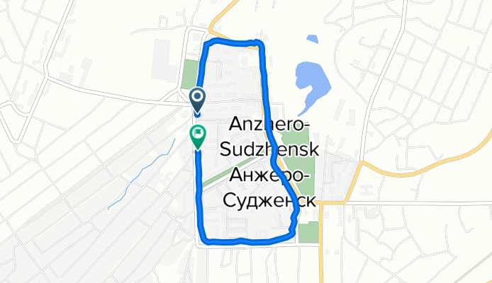 От улица Желябова дом 5, Анжеро-Судженск до улица Желябова 11, Анжеро-Судженск