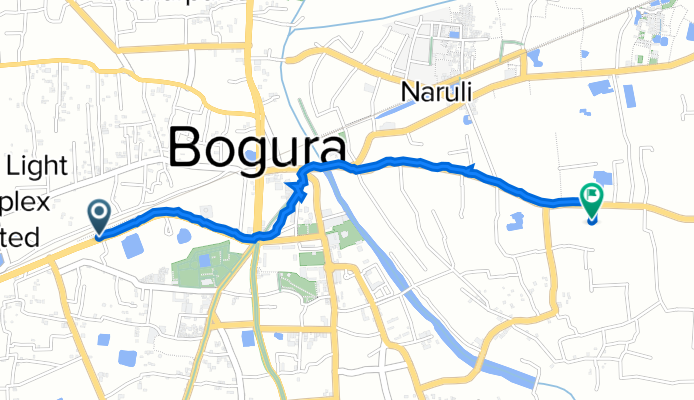 College Road, Bogra to R9XP+FJR, Bogura