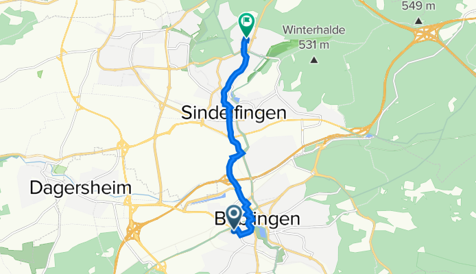 Königsberger Straße 7, Böblingen nach Fohrenbühlstraße 171, Sindelfingen