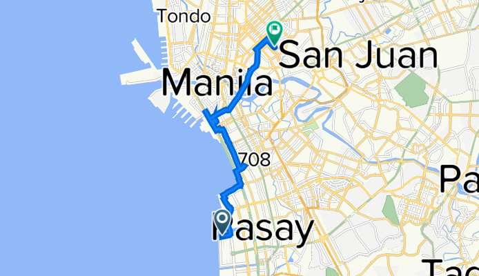 Seaside Boulevard, Pasay to Ruperto S Cristobal Sr 520, Manila