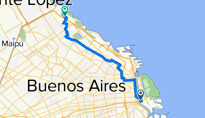 Pierina Dealessi 1950, Buenos Aires to Bicisenda Costanera, Buenos Aires