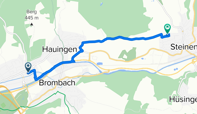 Sägemattstraße 20, Lörrach nach Schloßstraße 28, Steinen
