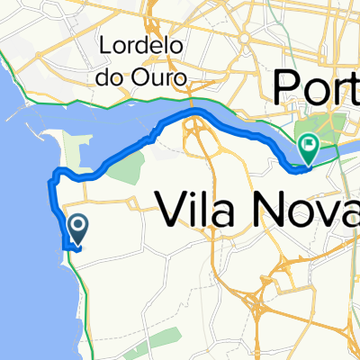 Beco da Vista Alegre 19, Vila Nova de Gaia naar Avenida Ramos Pinto 370–398, Vila Nova de Gaia