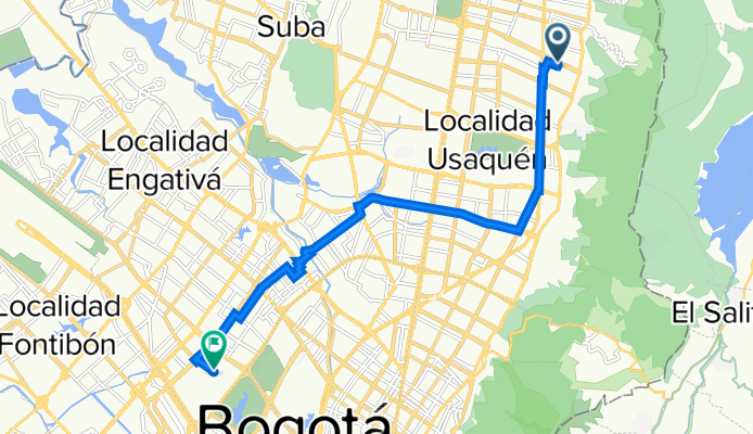 Carrera 7H 152A-1–152A-87, Bogotá to Jardin Botanico, Bogotá