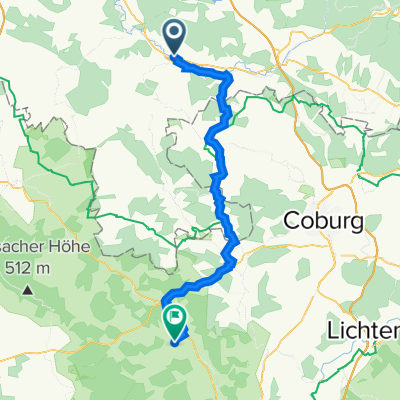 Dr-Wilhelm-Külz-Straße, Hildburghausen nach Kellerstraße 3, Pfarrweisach