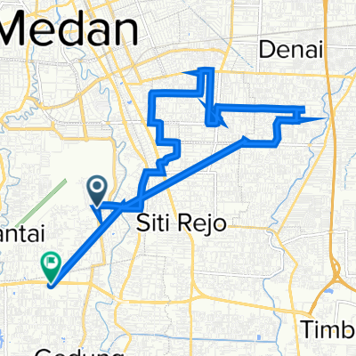 Jalan Adi Sucipto, Kecamatan Medan Polonia to Pangkalan Masyhur, Kecamatan Medan Johor