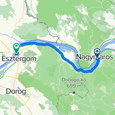 Visegrad - Esztergom, rote Route, ca. 25 km (Visegrad-Seite)