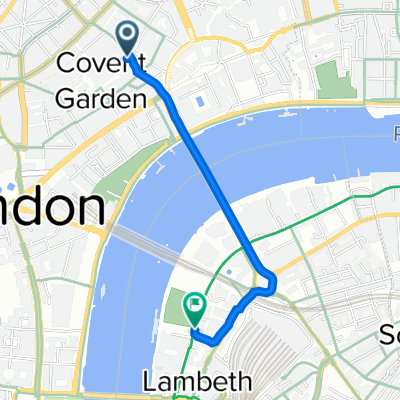 4-6 Russell St, London to 5 Belvedere Road, London