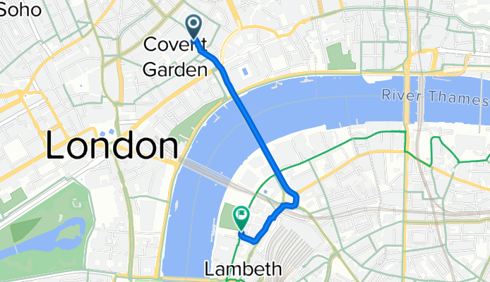 4-6 Russell St, London to 5 Belvedere Road, London