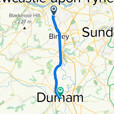 23–41 Heathfield Road, Low Fell, Gateshead to The Coffee House, 6 Millennium Place, Durham