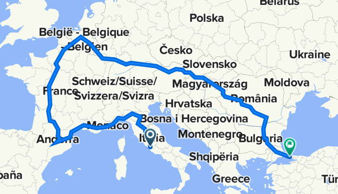 2024 Rome to Istanbul loop.