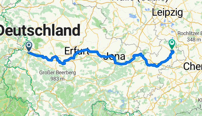 Thüringer Städteradweg komplett